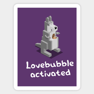 Lovebubble activated - kangaroo and baby Magnet